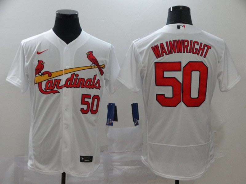 Men's St. Louis Cardinals Adam Wainwright #50 White Jersey